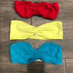 Bandeau’s by Forever 21, American Apparel, & PINK